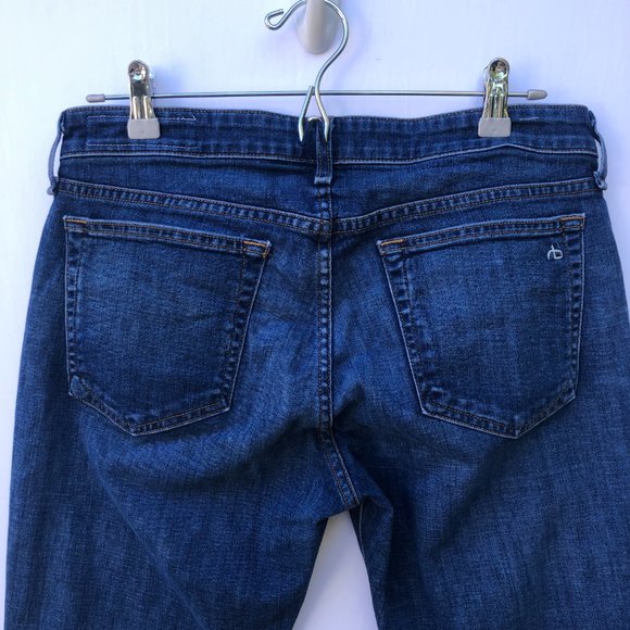 Rag and Bone Dre Low Rise Slim Fit Mid Indigo Boyfriend Jeans Size 28 - Picture 9 of 9